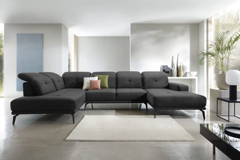 Devender Soffa m. Divan och Schäslong - Olivgrön - Möbler - Soffa - U-soffa