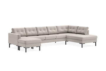 Frillestad 5-sits Högervänd U-formad Soffa med Divan och Schäslong i Tyg - Beige - Möbler - Soffa - U-soffa