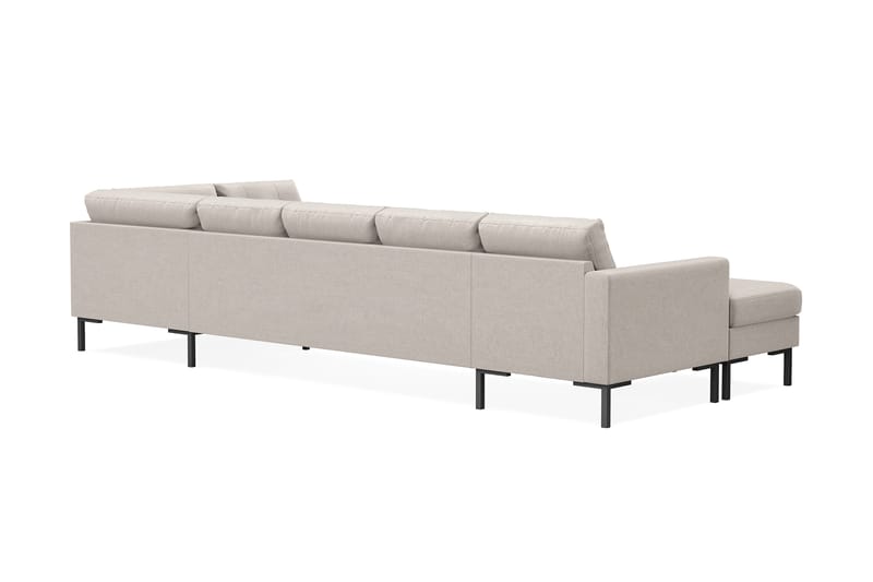 Frillestad 5-sits Högervänd U-formad Soffa med Divan och Schäslong i Tyg - Beige - Möbler - Soffa - U-soffa