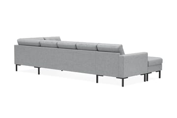 Frillestad 5-sits Högervänd U-formad Soffa med Divan och Schäslong i Tyg - Grå - Möbler - Soffa - U-soffa