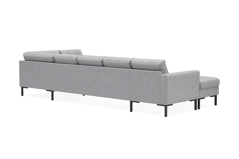 Frillestad 5-sits Högervänd U-formad Soffa med Divan och Schäslong i Tyg - Grå - Möbler - Soffa - U-soffa