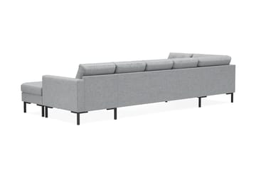 Frillestad 5-sits Vänstervänd U-formad Soffa med Divan och Schäslong i Tyg - Grå - Möbler - Soffa - U-soffa
