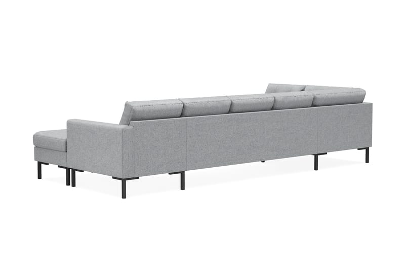 Frillestad 5-sits Vänstervänd U-formad Soffa med Divan och Schäslong i Tyg - Grå - Möbler - Soffa - U-soffa
