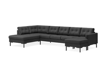 Frillestad 5-sits Vänstervänd U-formad Soffa med Divan och Schäslong i Tyg - Mörkgrå - Möbler - Soffa - U-soffa