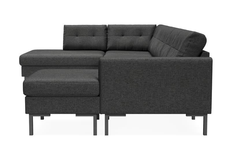 Frillestad 5-sits Vänstervänd U-formad Soffa med Divan och Schäslong i Tyg - Mörkgrå - Möbler - Soffa - U-soffa