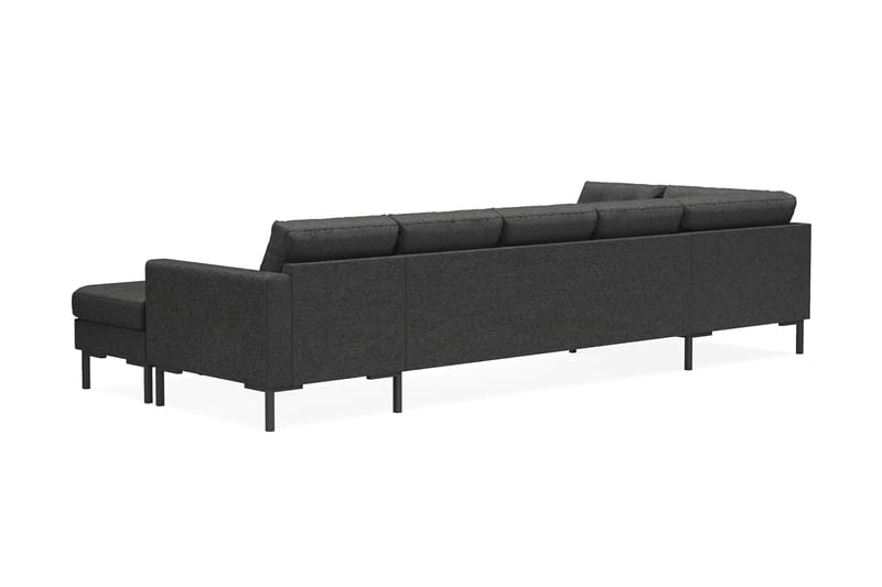 Frillestad 5-sits Vänstervänd U-formad Soffa med Divan och Schäslong i Tyg - Mörkgrå - Möbler - Soffa - U-soffa