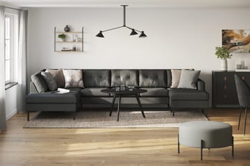 Frillestad 5-sits Vänstervänd U-formad Soffa med Divan och Schäslong i Tyg - Mörkgrå - Möbler - Soffa - U-soffa