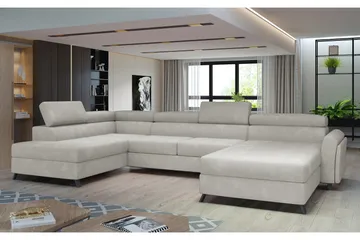 Josette U-soffa med Divan Höger - Beige - Möbler - Soffa - U-soffa