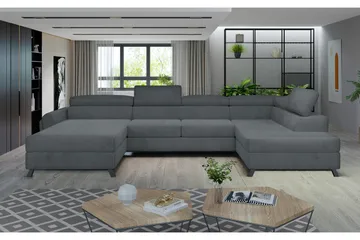 Josette U-soffa med Divan Vänster - Grå - Möbler - Soffa - U-soffa