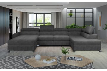 Josette U-soffa med Divan Vänster - Mörkgrå - Möbler - Soffa - U-soffa