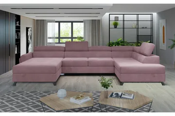 Josette U-soffa med Divan Vänster - Rosa - Möbler - Soffa - U-soffa