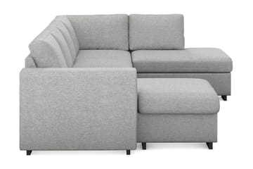 Link 4-sits Högervänd U-formad Large Soffa med Divan och Schäslong i Tyg - Ljusgrå - Möbler - Soffa - U-soffa