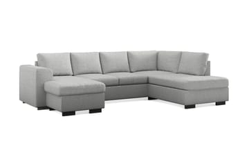 Link 4-sits Högervänd U-formad Large Soffa med Divan och Schäslong i Tyg - Ljusgrå - Möbler - Soffa - U-soffa