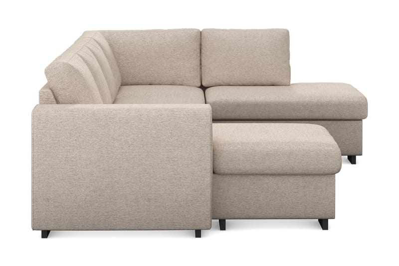 Link 4-sits Högervänd U-formad Soffa med Divan och Schäslong i Tyg - Beige - Möbler - Soffa - U-soffa