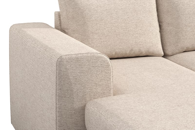 Link 4-sits Högervänd U-formad X-Large Soffa med Divan och Schäslong i Tyg - Beige - Möbler - Soffa - U-soffa