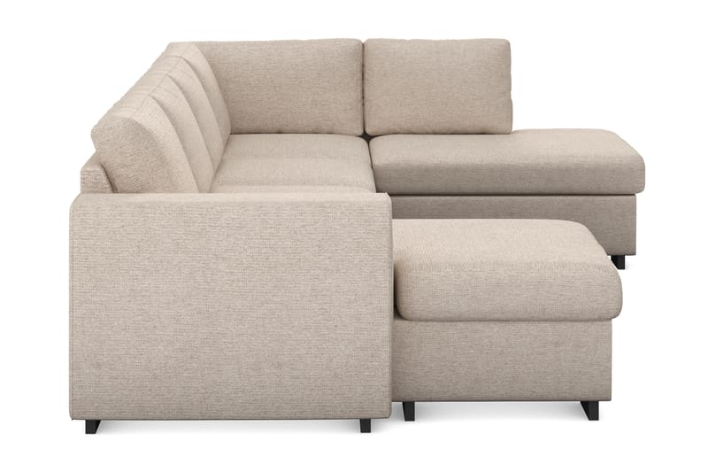Link 4-sits Högervänd U-formad X-Large Soffa med Divan och Schäslong i Tyg - Beige - Möbler - Soffa - U-soffa