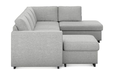 Link 4-sits Högervänd U-formad X-Large Soffa med Divan och Schäslong i Tyg - Ljusgrå - Möbler - Soffa - U-soffa