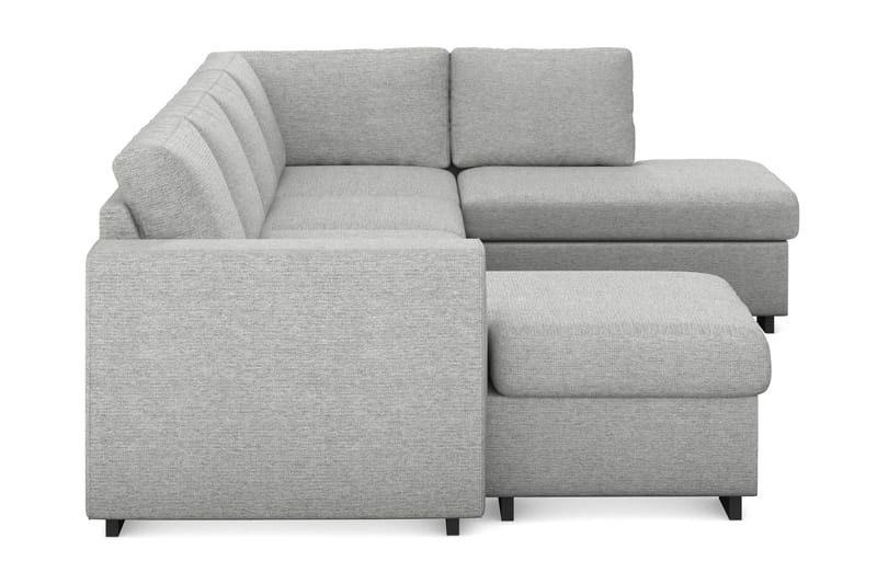 Link 4-sits Högervänd U-formad X-Large Soffa med Divan och Schäslong i Tyg - Ljusgrå - Möbler - Soffa - U-soffa