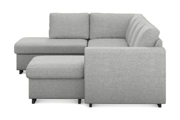 Link 4-sits Vänstervänd U-formad Soffa med Divan och Schäslong i Tyg - Ljusgrå - Möbler - Soffa - U-soffa