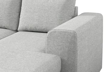 Link 4-sits Vänstervänd U-formad Soffa med Divan och Schäslong i Tyg - Ljusgrå - Möbler - Soffa - U-soffa