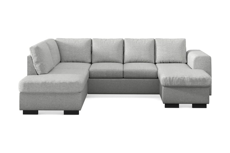 Link 4-sits Vänstervänd U-formad Soffa med Divan och Schäslong i Tyg - Ljusgrå - Möbler - Soffa - U-soffa