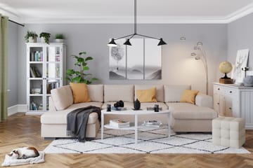 Link 4-sits Vänstervänd U-formad X-Large Soffa med Divan och Schäslong i Tyg - Beige - Möbler - Soffa - U-soffa
