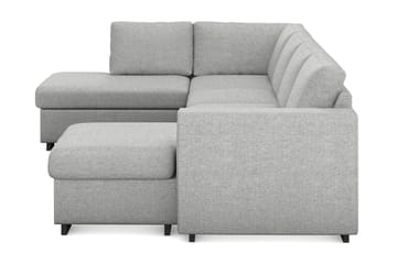 Link 4-sits Vänstervänd U-formad X-Large Soffa med Divan och Schäslong i Tyg - Ljusgrå - Möbler - Soffa - U-soffa