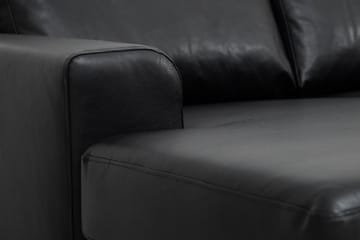 Link 5-sits Högervänd U-formad X-Large Soffa med Divan och Schäslong i Konstläder - Svart - Möbler - Soffa - U-soffa