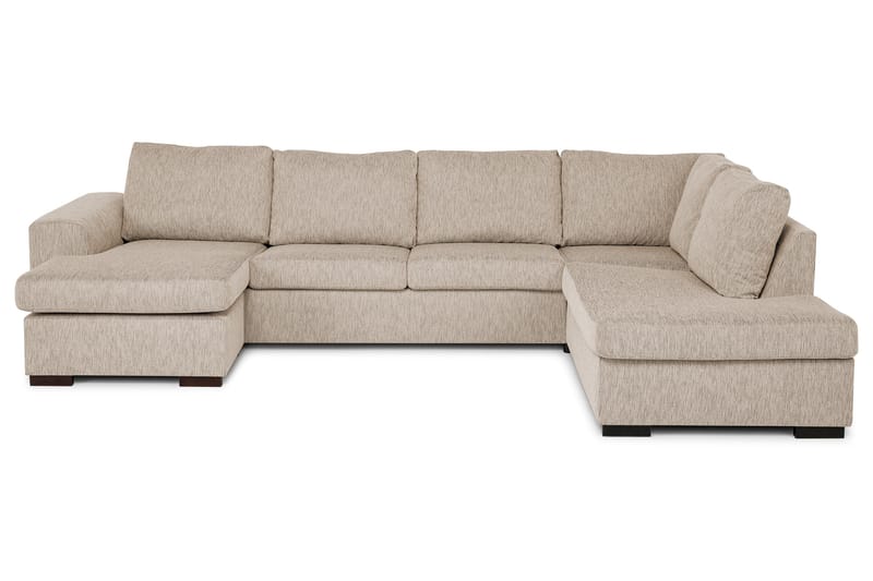 Link 5-sits Högervänd U-formad X-Large Soffa med Divan och Schäslong i Tyg - Beige - Möbler - Soffa - U-soffa