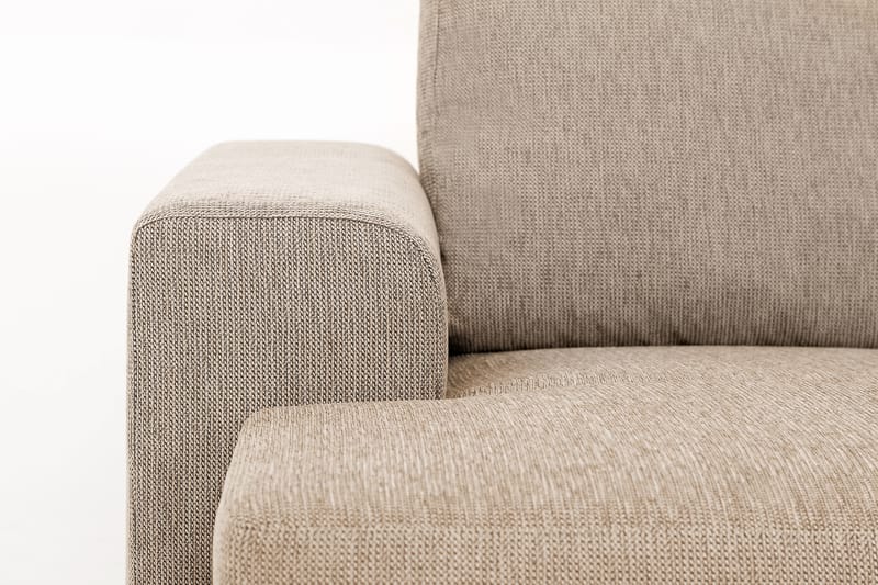 Link 5-sits Högervänd U-formad X-Large Soffa med Divan och Schäslong i Tyg - Beige - Möbler - Soffa - U-soffa