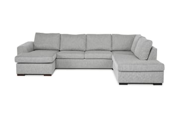 Link 5-sits Högervänd U-formad X-Large Soffa med Divan och Schäslong i Tyg - Ljusgrå - Möbler - Soffa - U-soffa