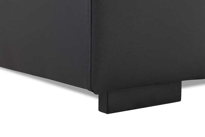 Link 5-sits Vänstervänd U-formad X-Large Soffa med Divan och Schäslong i Konstläder - Svart - Möbler - Soffa - U-soffa