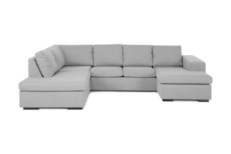 Memphis 4-sits Vänstervänd U-formad Soffa med Divan och Schäslong i Tyg - Grå - Möbler - Soffa - U-soffa