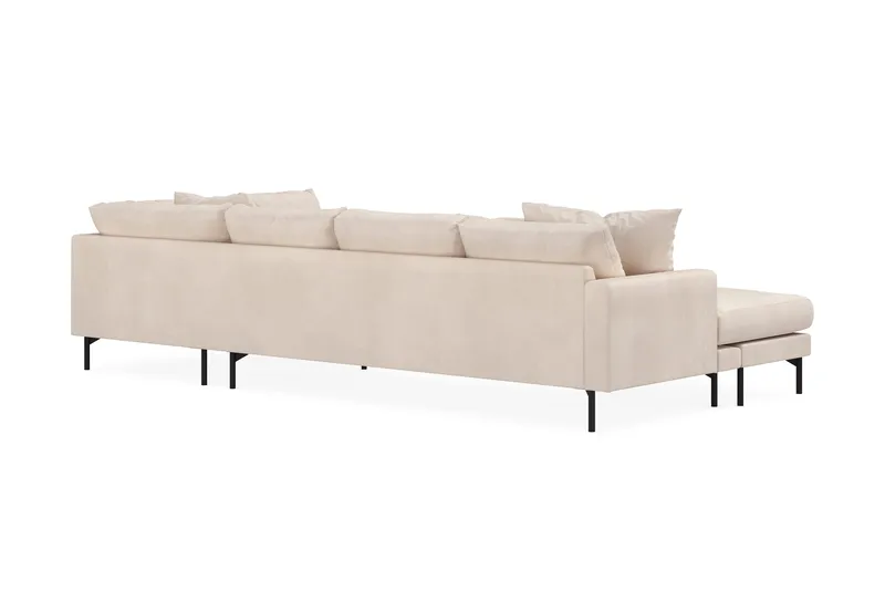 Menard 4-sits Högervänd Stor U-formad Djup Soffa med Divan och Schäslong i Manchester - Beige - Möbler - Soffa - U-soffa