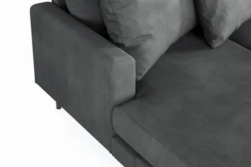 Menard 4-sits Högervänd Stor U-formad Djup Soffa med Divan och Schäslong i Manchester - Grå - Möbler - Soffa - U-soffa