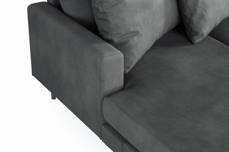 Menard 4-sits Högervänd Stor U-formad Djup Soffa med Divan och Schäslong i Manchester - Grå - Möbler - Soffa - U-soffa