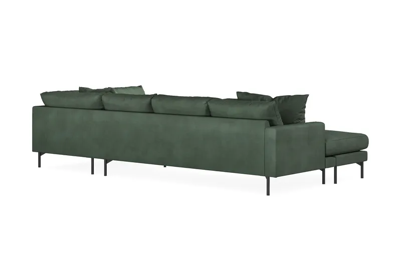 Menard 4-sits Högervänd Stor U-formad Djup Soffa med Divan och Schäslong i Manchester - Grön - Möbler - Soffa - U-soffa