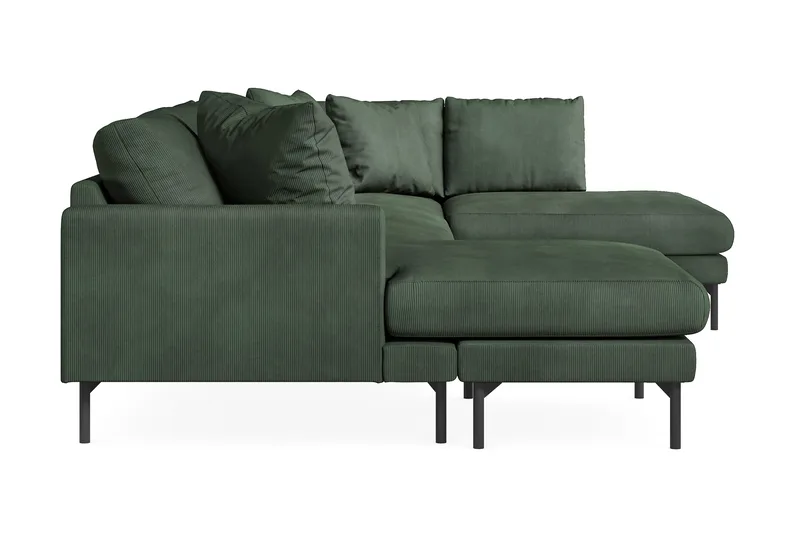 Menard 4-sits Högervänd Stor U-formad Djup Soffa med Divan och Schäslong i Manchester - Grön - Möbler - Soffa - U-soffa