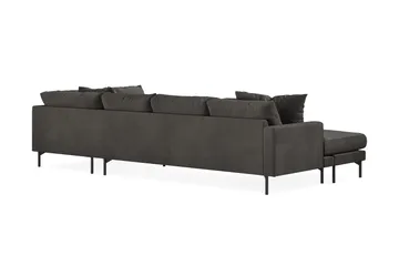 Menard 4-sits Högervänd Stor U-formad Djup Soffa med Divan och Schäslong i Manchester - Mörkgrå - Möbler - Soffa - U-soffa