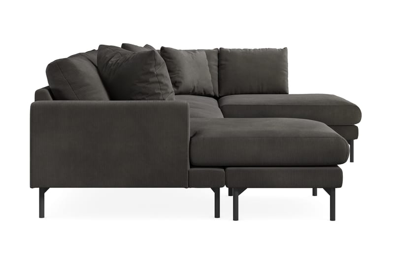 Menard 4-sits Högervänd Stor U-formad Djup Soffa med Divan och Schäslong i Manchester - Mörkgrå - Möbler - Soffa - U-soffa