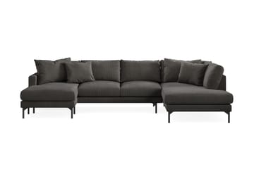 Menard 4-sits Högervänd Stor U-formad Djup Soffa med Divan och Schäslong i Manchester - Mörkgrå - Möbler - Soffa - U-soffa