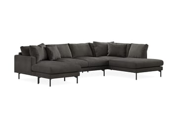 Menard 4-sits Högervänd Stor U-formad Djup Soffa med Divan och Schäslong i Manchester - Mörkgrå - Möbler - Soffa - U-soffa
