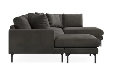 Menard 4-sits Högervänd Stor U-formad Djup Soffa med Divan och Schäslong i Manchester - Mörkgrå - Möbler - Soffa - U-soffa