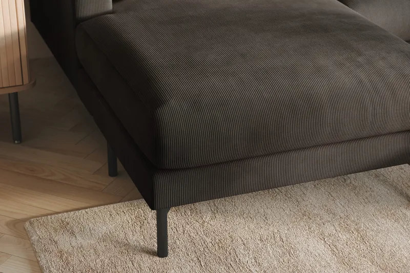 Menard 4-sits Högervänd Stor U-formad Djup Soffa med Divan och Schäslong i Manchester - Mörkgrå - Möbler - Soffa - U-soffa