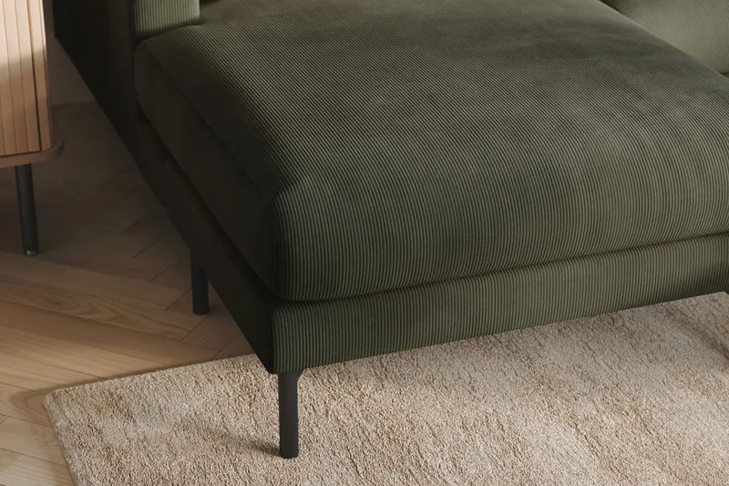 Menard 4-sits Högervänd Stor U-formad Djup Soffa med Divan och Schäslong i Manchester - Mörkgrön - Möbler - Soffa - U-soffa