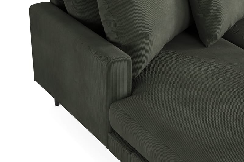 Menard 4-sits Högervänd Stor U-formad Djup Soffa med Divan och Schäslong i Manchester - Mörkgrön - Möbler - Soffa - U-soffa