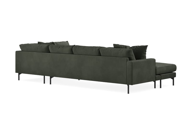Menard 4-sits Högervänd Stor U-formad Djup Soffa med Divan och Schäslong i Manchester - Mörkgrön - Möbler - Soffa - U-soffa