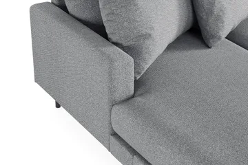 Menard 4-sits Högervänd Stor U-formad Djup Soffa med Divan och Schäslong i Tyg - Gr å - Möbler - Soffa - U-soffa