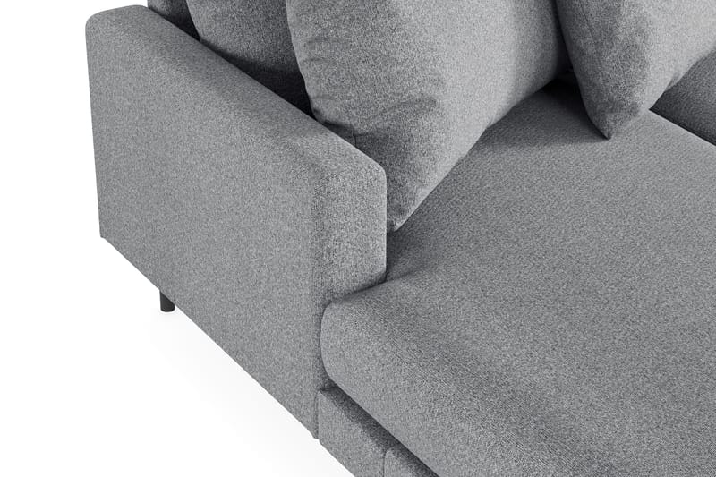 Menard 4-sits Högervänd Stor U-formad Djup Soffa med Divan och Schäslong i Tyg - Grå - Möbler - Soffa - U-soffa