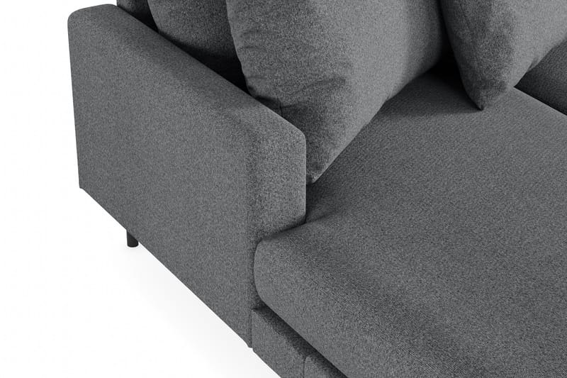 Menard 4-sits Högervänd Stor U-formad Djup Soffa med Divan och Schäslong i Tyg - Mörkgrå - Möbler - Soffa - U-soffa